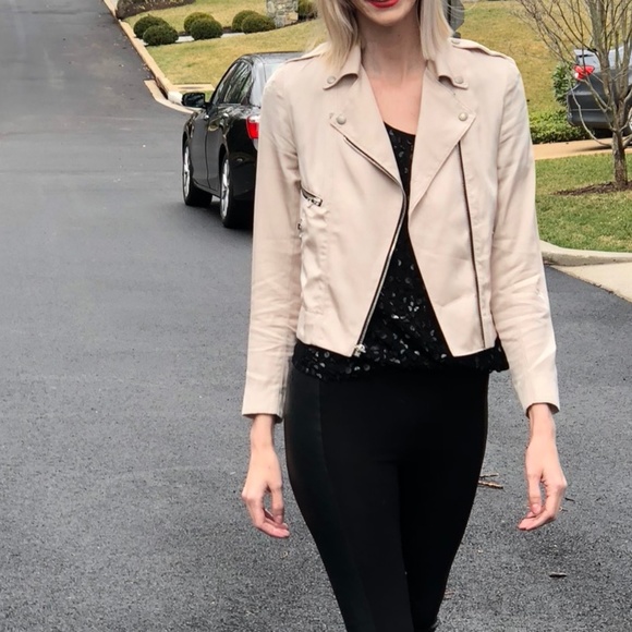 rag and bone white leather jacket